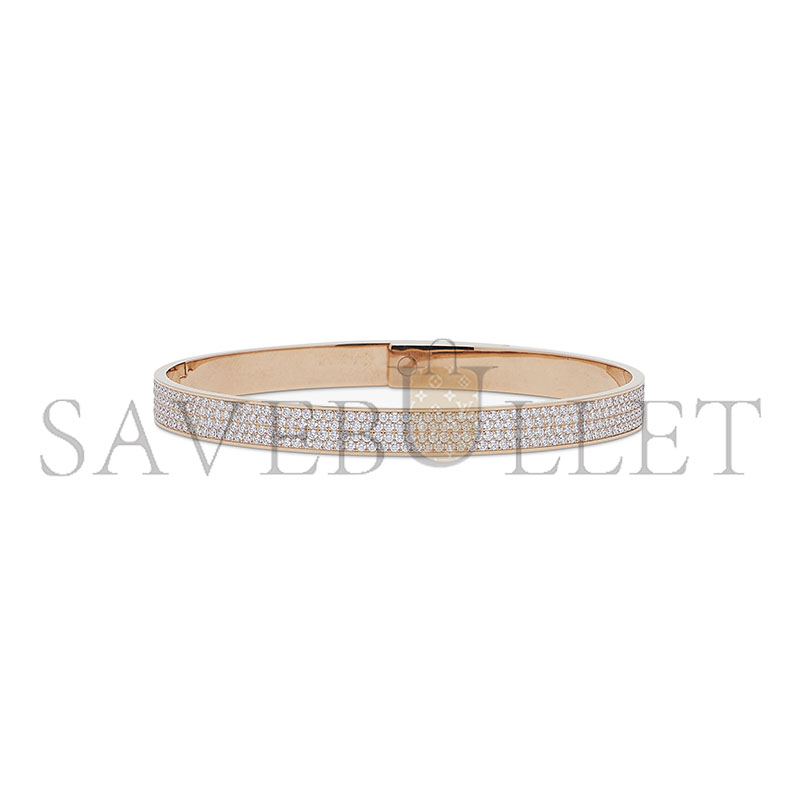 HERMÈS 18K ROSE GOLD AND DIAMOND KELLY BRACELET 